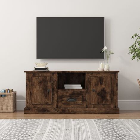 Mobile Porta TV，Mobili TV，Tavolino TV Grigio Cemento 100x35,5x45cm Legno  Multistrato MCWN254032 MaisonChic