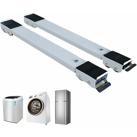 Mobile Washing Machine Stand, Adjustable Multifunctional Movable Base, Refrigerator Base Furniture, 24 Wheels, Fixed With Lock, Non-slip, Suitable For Tumble Dryer/Cabinet/Sofa Etc. White