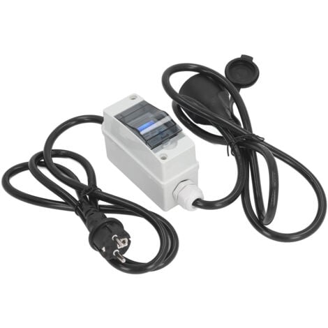 ZOTERNEN Mobiler digitaler Stromzähler, wasserdicht (IP65), tragbarer LCD-Bildschirm, 16-A-Verbrauchsanzeige