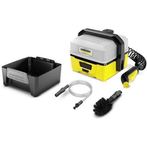 Mobiler Outdoor Reiniger KÄRCHER OC 3 + Adventure: Kompakter Druckreiniger mit Lithium-Ionen-Akku & Wassertank – Ideal für mobile Reinigung von Outdoor-Equipment