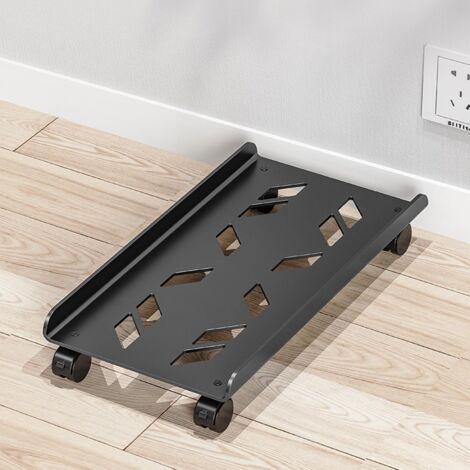 Mobiler PC-Ständer mit Rollen, belüfteter Stahl für Büro-/Gaming-Tower, 20 x 40 cm (176 lbs)
