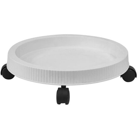 Mobiler Pflanzenuntersetzer mit 4 drehbaren Rädern und PP-Oberfläche – Durchmesser 24 cm
