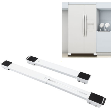 Mobiles Rollenset für Kühlschrank/Waschmaschine (2 Halterungen + 2 Keile)