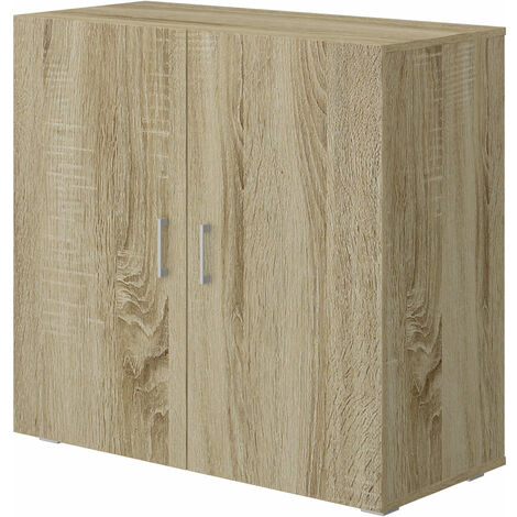 Mobiletto 2 Ante 90x41x85 cm in MDF Rovere