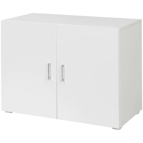 Mobiletto 2 Ante 90x45x66 cm in MDF Bianco