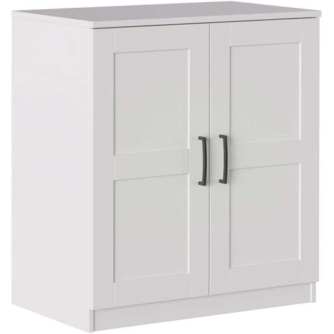 Mobiletto 87 cm bianco opaco con due ante - Silvi