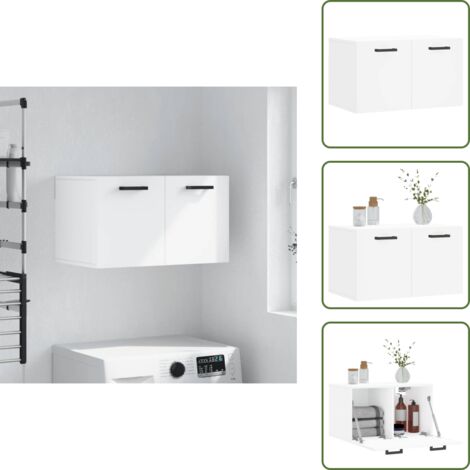 Mobiletto a parete - vidaXL Mobile a Parete Bianco 60x36,5x35 cm in Legno Multistrato - Armadio in legno