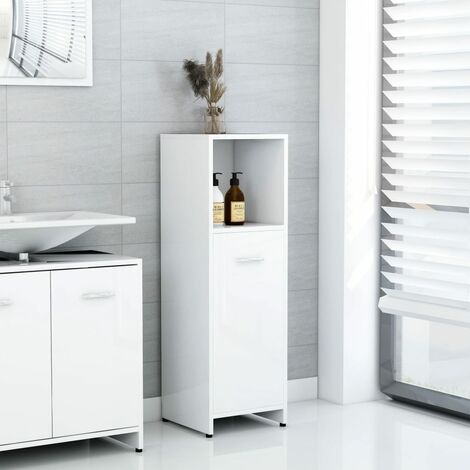 Homgoday Armadietto da bagno bianco 30 x 30 x 100 cm in legno  ingegnerizzato, mobile da bagno, mobiletto da bagno, mobiletto per bagno  799 : : Casa e cucina