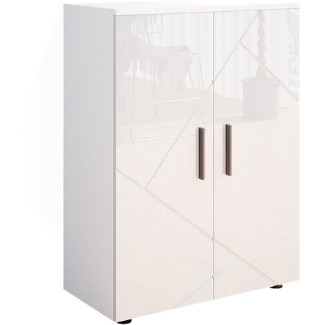 Mobiletto bagno Irma, Bianco lucido, 60 x 81 cm, Vicco