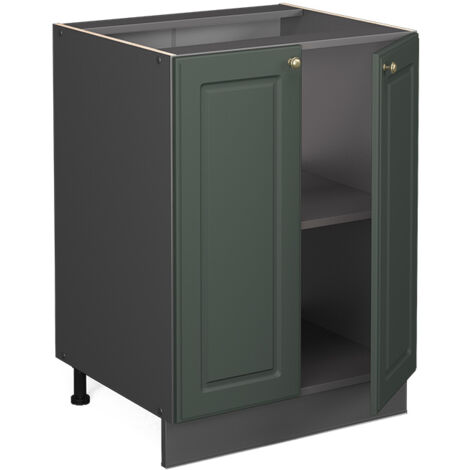 Armadio Da Cucina VCM Esilo - Bianco/Rovere Sonoma, 82x60x46 Cm, Con 2 Ante E Cassetto, Piedini Regolabili