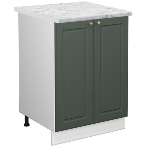 Mobiletto base cucina Fame-Line, Verde-oro rustico, 60 cm , PL Marmo, Vicco