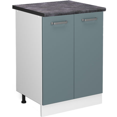 Mobiletto base cucina R-Line, Grigio-blu, 60 cm , PL Antracite, Vicco