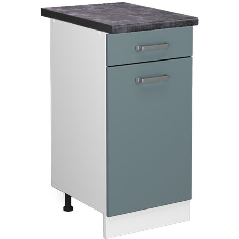 Mobiletto base per cucina R-Line, Grigio-blu, 40 cm , PL Antracite, Vicco