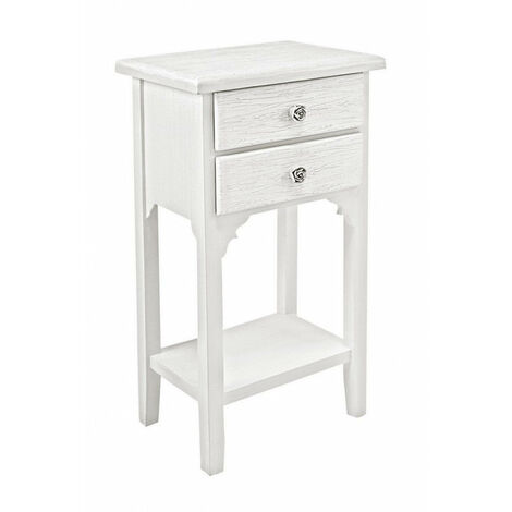 Mobiletto Blanc 2 Cassetti in Legno