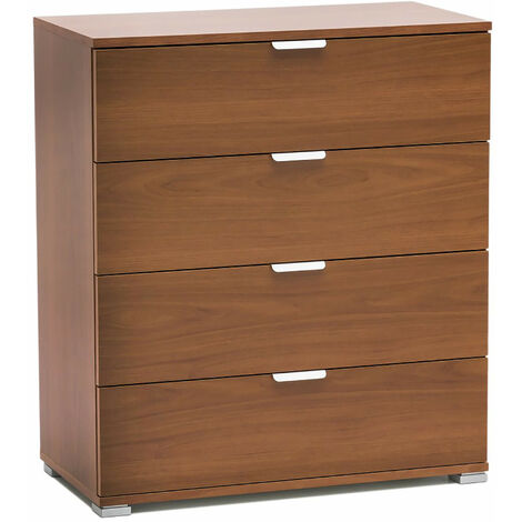 Mobiletto con 4 cassetti in legno nobilitato in varie tinte 75x38xH85 cm -  Brown