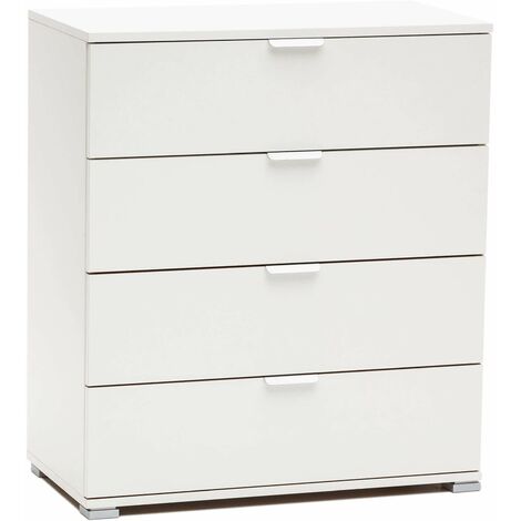 Mobiletto con 4 cassetti in legno nobilitato in varie tinte 75x38xH85 cm -  White