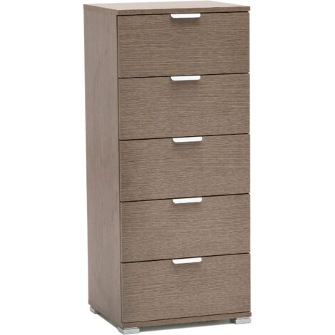 Mobiletto con 5 cassetti in legno nobilitato in varie tinte 45x38xH103 cm -  BurlyWood