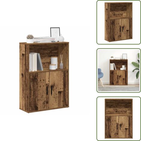 Mobiletto con ante - vidaXL Libreria Legno Vecchio 60x24x85 cm in Truciolato - Armadio per oggetti