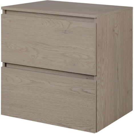 Mobiletto da bagno, Grigio Scuro / Bianco, maniglia oro, 100 (80 + 20) x 46 x 57 cm