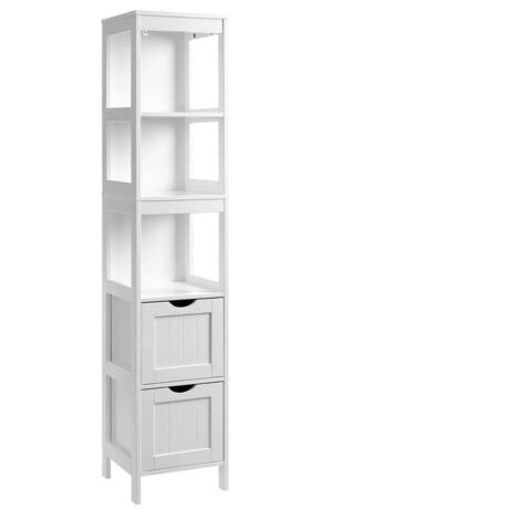 Mobile Alto Moderno 8 Cassetti | 120x40x183,5 Cm | Chiusura Magnetica E Ripiani Regolabili | Design Ergonomico