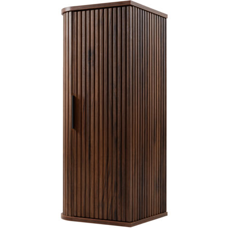 Mobiletto da bagno, Rovere Craft, maniglia dorata, 35,5 x 139 x 31,5 cm