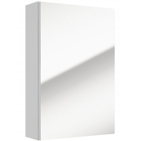 Mobiletto da bagno sospeso Salsa con specchio, bianco, 60x40x15 cm