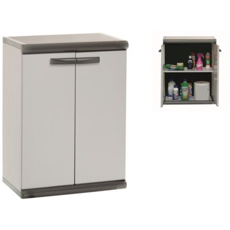 MOBILETTO DA ESTERNO BASIC RECYCLED H.90 2 ANTE TUTTO PIANI GRIGIO