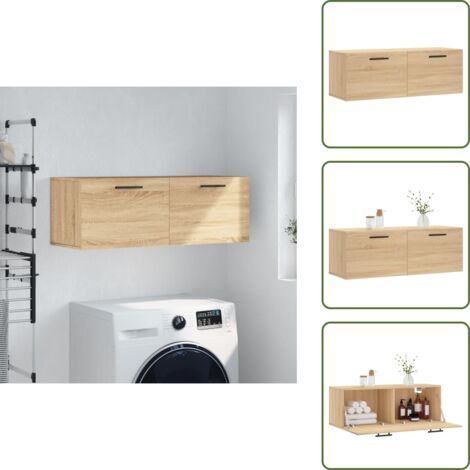 Mobiletto decorativo - vidaXL Mobile a Parete Rovere Sonoma 100x36,5x35 cm Legno Multistrato - Armadio in legno