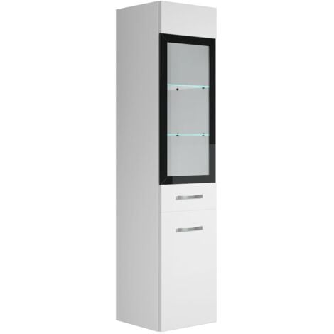 Mobiletto del bagno Rio 30 x 30 x 131 cm Bianco Lucido - Mobiletto armadietto,