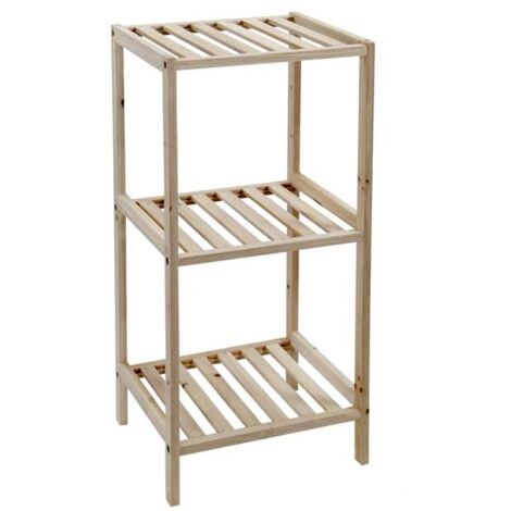 MOBILETTO IN LEGNO CON 3 MENSOLE 35X30XH70 CM CM COLORE NATURALE