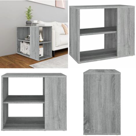 Mobiletto Laterale Grigio Sonoma 60x30x50 cm Legno Multistrato - Armadietto da divano - Mobiletto in legno
