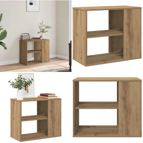 Mobiletto Laterale Rovere Artigianale 60x30x50 cm Multistrato - Credenza - Armadietto