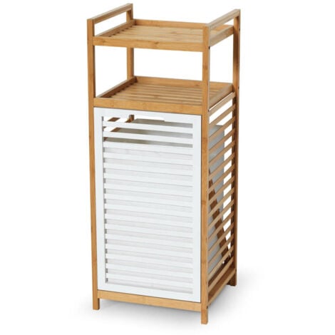 JARDIBRICODECO Mobiletto portabiancheria in bamboo