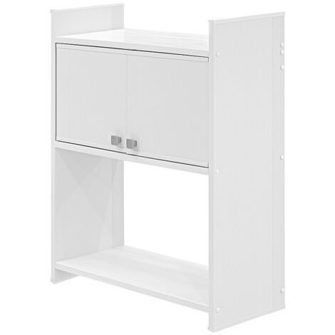 Mobiletto sopra lavatrice in pvc bianco in kit di montaggio
