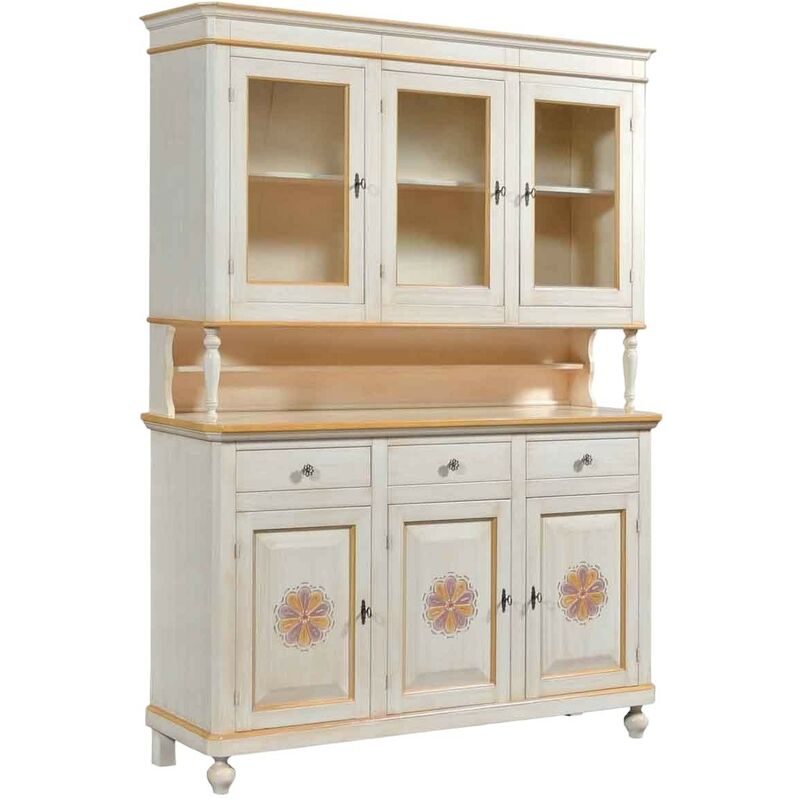 Mobili 2G Credenza 3 Ante Napoletana Arte Povera In Legno Massello