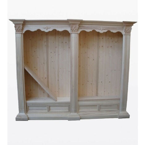 Piano lavabo in legno massello resinato scortecciato – Wanos Wood