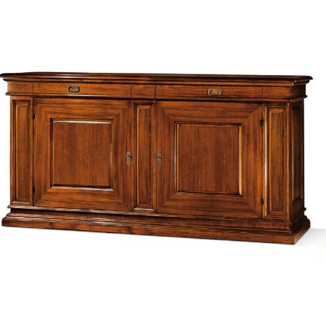 CRISTALLIERA CREDENZA LEGNO COLORE NOCE CON INTARSIO X SOGGIORNO PRODOTTO  VENETO