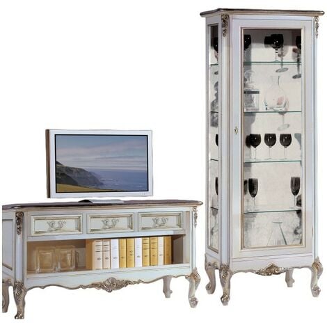 Comodino bianco shabby chic DX - Mobili Provenzali Shabby Chic