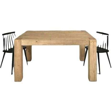 Set Tavolo Rettangolare in Vimini Sintetico (180x90 cm) Leribert e 6 Sedie  da Pranzo in Rattan Sintetico Natural Gouda