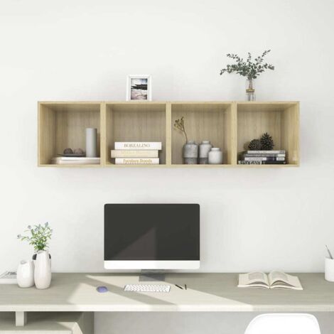 Mobili a Muro 4pz Rovere Sonoma 37x37x37 cm Legno Multistrato vidaXL