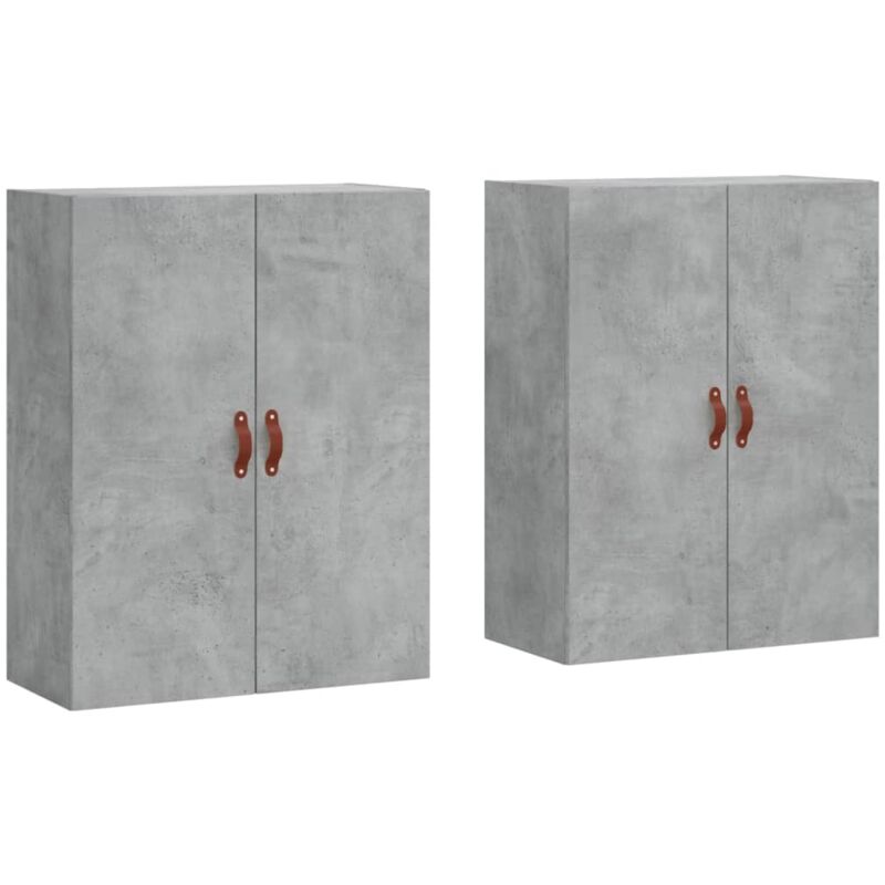 Mobili a Parete 2 pz Grigio Cemento 69,5x34x90 cm Vidaxl Grigio