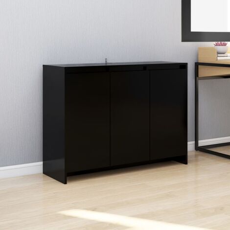 KALISSE Mobili da cucina elegante - Credenza Nera 102x33x75 cm in Truciolato HOME IT9170