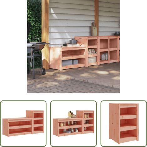 Mobili da cucina -  Mobili da Cucina da Esterno MEPPEL 2 pz in Legno Massello di Douglas