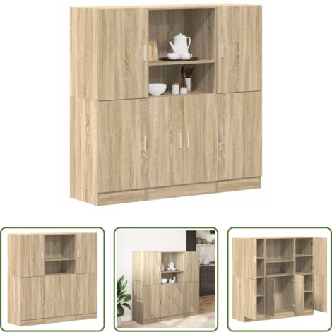 Mobili da cucina -  Set di Mobili da Cucina 3 pz Rovere Sonoma in Truciolato