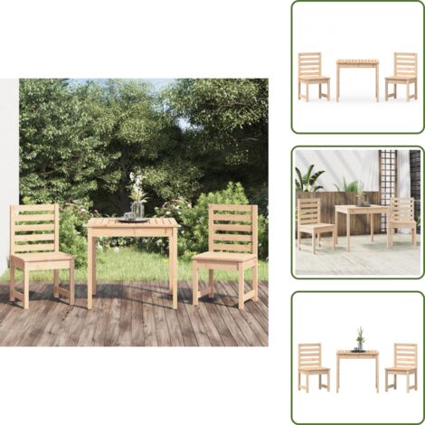 Mobili da esterno - vidaXL Set Bistrot da Giardino 3 pz in Legno Massello di Pino - Tavolo da esterno