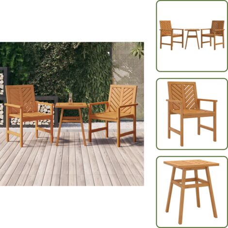 Mobili da esterno - vidaXL Set da Salotto da Giardino 3 pz in Legno Massello di Acacia - Seduta da giardino
