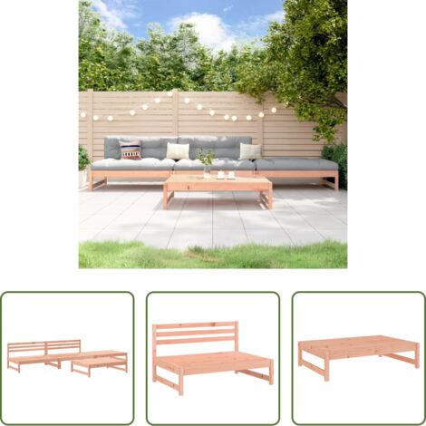 Mobili da giardino -  Set Salotto da Giardino 4 pz in Legno Massello di Douglas