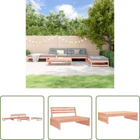 Mobili da giardino -  Set Salotto da Giardino 5 pz in Legno Massello di Douglas