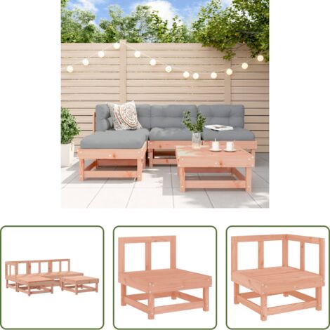 Mobili da giardino -  Set Salotto da Giardino 5 pz in Legno Massello di Douglas