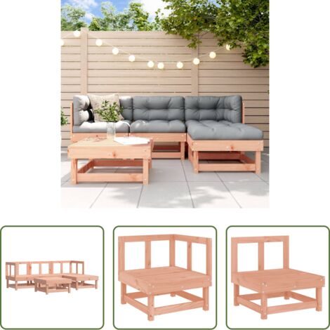 Mobili da giardino -  Set Salotto da Giardino 5 pz in Legno Massello di Douglas
